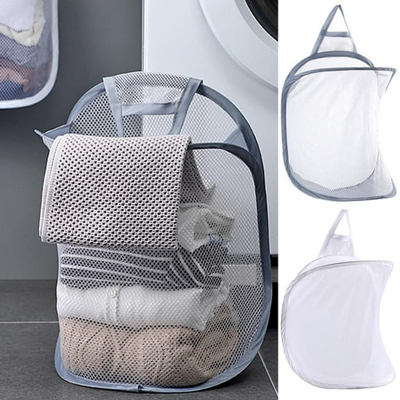 Cheers.US Mesh Popup Laundry Hamper - Portable, Durable Handles, Collapsible for Storage and Easy to Open. Folding Pop-Up Clothes Hampers are Great for The Kids Room, College Dorm or Travel