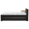 thumbnail image 3 of Baxton Studio Cosmo Faux Leather Twin Platform Bed with Trundle, 3 of 5