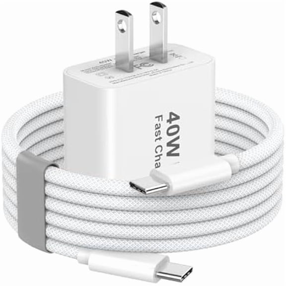 Quyaojz for iPhone 17 Pro Max Charger Fast Charging, 40W USB C iPhone 17 16 15 Fast Charger Block with 6FT Woven Type C Charging Cable Cord Compatible With iPhone 17/17 Pro/Air/16/1515