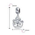 thumbnail image 4 of Bling Jewelry Womens Family Dreamer Tree of Life Dangle Charm Bead Sterling Silver for Bracelet, 4 of 4