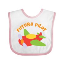 Inktastic Future Pilot Airplane Boys or Girls Baby Bib