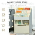 thumbnail image 4 of HOMCOM Kids Bookcase Multi-Shelf Rack Organizer with Storage Drawer for Books for Reading Nook, Classroom, Bedroom, Playroom, Grey, 4 of 10