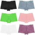 thumbnail image 2 of RUNYA Womens Lace Boyshort Panties Lingerie Underwear Briefs (6 Pack, Small), 2 of 5