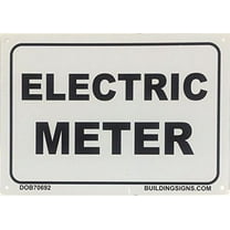 ELECTRIC METER SIGN (WHITE 7X10 ALUMINIUM )
