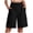 Black, variant on Women's High Waisted Pleated Bermuda Shorts with Pockets, Casual Knee-Length Summer Shorts（Coffee， XXL）