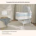 thumbnail image 5 of Dream On Me Lacy Portable 2-in-1 Bassinet & Cradle in Blue and White, Lightweight Baby Bassinet, 5 of 7