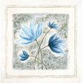 thumbnail image 2 of Shamp, Cindy 15x15 White Modern Wood Framed Museum Art Print Titled - Blue Flowers III, 2 of 4