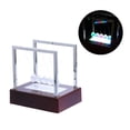 thumbnail image 3 of Light up Cradle Fun Steel Balance Balls Pendulum Home Office Bumper Ball Pool Balls Decoration Gift without Battery(Red Base, M), 3 of 5