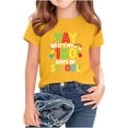thumbnail image 2 of Afuyipoi Girls School Graphic Tees（For 2-14）, Slim Breathable Kid Tough Short Sleeve Casual Tops For School or Party Yellow 13-14 Years, 2 of 5