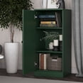 thumbnail image 3 of Palace Imports 100% Solid Wood 3-shelf Bookcase with Adjustable Shelves and Solid Door, Green, 3 of 5