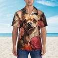 thumbnail image 2 of Vsdgher Chemises Hawaïennes Vintage à Fleurs Rouges Imprimées pour Hommes Chemises de Plage Tropicales à Boutons Vêtements de Vacances - Petit, 2 of 7