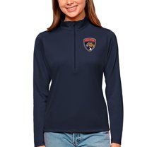 Women's Antigua Navy Florida Panthers Tribute Quarter-Zip Pullover Top
