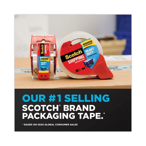 Packaging Tape Dispenser with Two Rolls of Tape, 3 Core, For Rolls Up to  2 x 60 yds, Red - ASE Direct