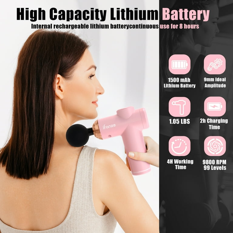 Mini Massage Gun Deep Tissue, Portable 99 Speeds Ultra Small and Quiet Electric Muscle Massager with 4 Replacement Heads for Gym Office Home Mini Massage Gun Deep Tissue, Portable 99 Speeds Ultra Small and Quiet Electric Muscle Massager with 4 Replacement Heads for Gym Office Home