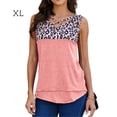 thumbnail image 1 of Chaleco Estampado De Leopardo Con Cuello En V Camiseta Sin Mangas Mujer Camiseta Sin Mangas De Verano, Rosa, XL Inevent AP002393-09, 1 of 7