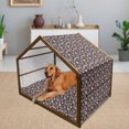 thumbnail image 2 of Outer Space Pet House, Galaxy Party Pattern Ufo Aliens Telescope Cosmos Milky Way Mercury Neptune, Outdoor & Indoor Portable Dog Kennel with Pillow and Cover, 5 Sizes, Multicolor, by Ambesonne, 2 of 4