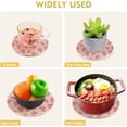 thumbnail image 5 of Pot Holders Trivets Set Pure Cotton Potholders Set, Hot Pads Set of 2, Pink Strawberry Hot Pot Trivets One 9.45 Inch and One 7 Inch Home Decor Gifts, 5 of 7