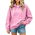 thumbnail image 2 of SYwaren Oversized Hoodie for Women Pullover Long Sleeve Casual Sweatshirt with Pockets Solid Color Tops, 2 of 8