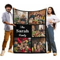 thumbnail image 3 of Picture Blankets Customized, 10 Photos Customized Blanket, Custom Picture Blankets, Gifts for Sister Dad Mom Daughter Son Blankets, 3 of 5