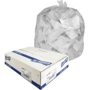 Angle View: Genuine Joe Clear Trash Can Liners - Small Size - 16 gal - 24" Width x 33" Length x 0.60 mil (15 Micron) Thickness - Low Density - Clear - 500/Box