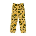 thumbnail image 4 of Sigee Bees and Sunflowers Print Men's Pajama Pants - Soft Lounge Sleep Bottoms with Elastic Waistband and Pockets-Large, 4 of 9