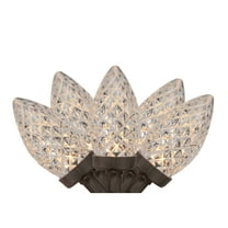 Northlight LED Faceted C9 Christmas Light - Warm White - 66' Brown Wire - 100ct