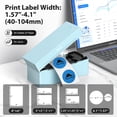 thumbnail image 3 of Impresora térmica de etiquetas de envío Nelko Bluetooth 4x6 azul, 3 of 6