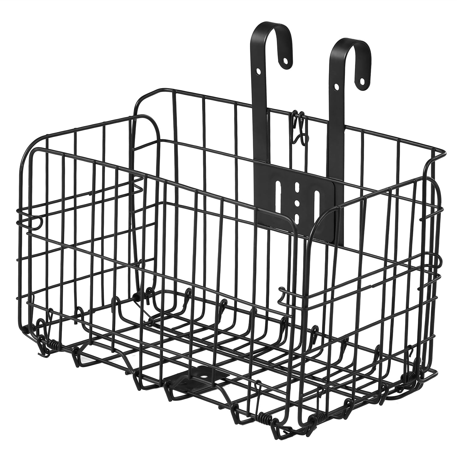 Folding Mesh Front Bicycle Basket Bag Black Handlebar Carrier For Shopping 