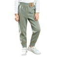 thumbnail image 2 of Nilvkv Girls Sweatpants, Kids Pants, Fleece-Lined Cuffed Joggers with Elastic Waist Pockets and Seamless Finish for School and Fall Wear Green 14-15 Years, 2 of 8