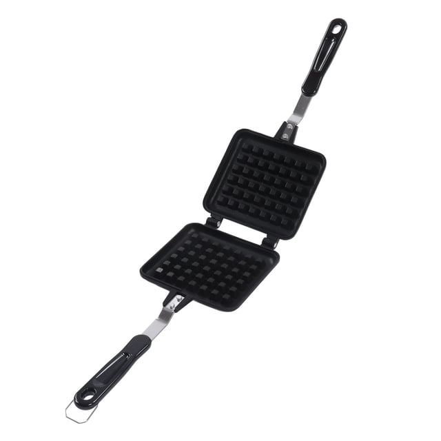 Square Waffle Baking Pan Non Stick Coating Aluminum Alloy Waffle Maker Pot with Dual Handles