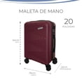 thumbnail image 4 of MALETA DE MANO RIGIDA 20 PULGADAS CON RUEDAS 360 Y CANDADO TSA MARCA GRAVITA, 4 of 6