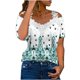 thumbnail image 1 of Blusa informal de manga corta con cuello en V y encaje con hombros descubiertos para mujer OAVQHLG3B Store  lin121212, 1 of 5