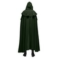 thumbnail image 5 of IDALL Cloak Hoodie Cloak with Hood Party Medieval Multicolor Cape Gothic Long Hooded Cape Poncho Green 4XL, 5 of 5