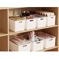 thumbnail image 2 of Caja de almacenamiento con tapa de plástico for armario, ropa interior, calcetines, caja de almacenamiento de escritorio, cesta de almacenamiento grande blanca, 2 of 6