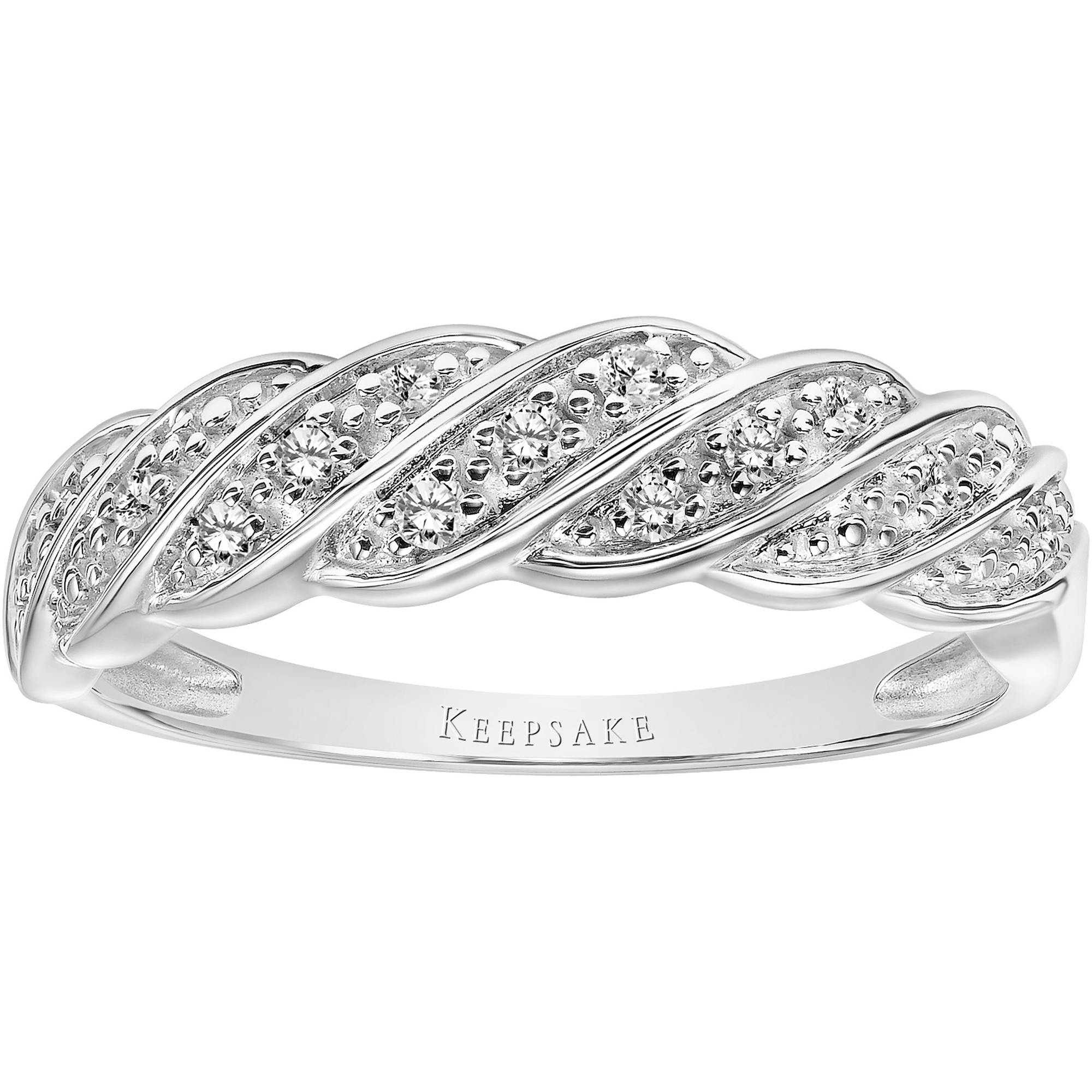 Keepsake Eternal 1/10 Carat T.W. Diamond 10kt White Gold Band