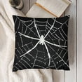 thumbnail image 3 of Halloween Spiderweb Pillow Covers Black White Spider Web Outdoor Decorative Throw Pillows Halloween Scary Themed Farmhouse Pillowcases Linen Cushion Case Decor for Home Sofa Couch Bed, 3 of 5