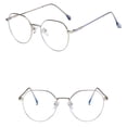 thumbnail image 3 of TureClos Gradient Glasses Frame Anti Blue Light Unisex Eyewear Reading Glass Vintage Style Eyeglasses Big Frame Spectacles Silver white, 3 of 7