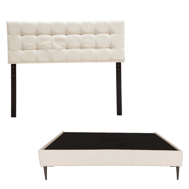 Box Base cama Slim Individual + Cabecera Catania Beige