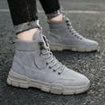 thumbnail image 6 of Winter Men Plush Soft Snow Boots Plus Velvet Warm Outdoor Waterproof Cold Boots Men Fashion Non-slip Casual Shoes Sneaker (Gray,43), 6 of 7