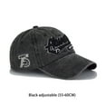 thumbnail image 2 of Baseball Cap Snapbacks Hat Summer Protection Women Men Headwear Men Retro Style Letter Washed Unisex Craftsmanship Breathable Spring Black, 2 of 6