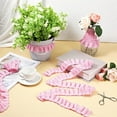 thumbnail image 3 of Scheam Pink Frilled Gingham Ribbon Trim 1.57" x 5yd Gingham Ruffle Pleated Lace Trim Checkered Fabric Edge Trimming for Sewing Bridal, Baby Clothes, Blankets, Pillows DIY Decorations, 3 of 7