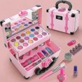 thumbnail image 1 of Kids Makeup Kit for Girls - Safe Cosmetics Toys Set for Pretend Play, 1 of 5