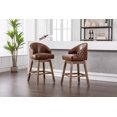 thumbnail image 4 of COOLMORE PU Leather Bar Stools - Brown Set of 2, 4 of 19