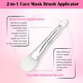 thumbnail image 2 of Brosse à Masque en Silicone Multi-Usage avec Manche en Forme de Cuillère, Brosse Douce pour Masque Facial en Silicone pour Boue, Argile, DIY, Modelage (Argent & Or rose), 2 of 4
