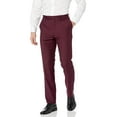 thumbnail image 4 of Adam Baker by Caravelli Men's 613709 Single Breasted Stretch Slim Fit Stretch 2-Button Vested Suit Set - Burgundy - 46L, 4 of 6