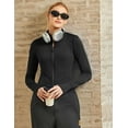 thumbnail image 3 of Pinspark Women's Running Workout Athletic Jackets Lightweight Long Sleeve Yoga Jacket Cropped Zip Up Active Jacket with Pockets, 3 of 8