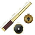 thumbnail image 3 of Telescope Brass Spyglass Pirate Monocular, Waterproof Pocket Mini Telescope Monocular, 25x30 Zoomable Collapsible Vintage Monocular for Navigation Voyage View Watching Games Travel Hiking Hunting, 3 of 8