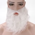 thumbnail image 3 of Wosthever Papá Noel barbas falsas fiesta de Navidad accesorios rizados blancos cubierta accesorios de ropa regalos de Cosplay rendimiento Kits de decoración para fiestas Abierto, 3 of 6