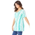 thumbnail image 4 of Roaman's Women's Plus Size Studded Tie-Dye Tunic Long Shirt, 4 of 5
