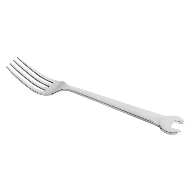 Inteprter Cubiertos de acero inoxidable NianLenss, cuchillo para carne, cuchillo de cena con forma de llave, cuchillos para carne, vajilla para fiesta, Mostrada tenedor llave Inteprter HA003621-04